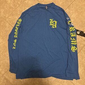 LOS ANGELES RAMS NFL NEW ERA OLD ENGLISH LOGO LONG SLEEVE SHIRT MENS XXL NWT